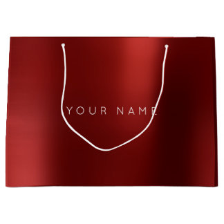 Burgundy Ruby White Plum Minimal Gefallen Geschenk Große Geschenktüte