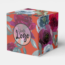 Burgundy Sage Green Rust Dusty Blue Brand Floral Geschenkschachtel