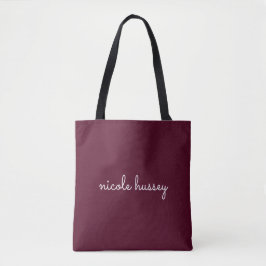 Burgundy Script | Stilvolle Monogram modern