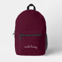 Burgundy Script | Stilvolle Monogram modern
