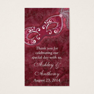 Burgundy Silver Masquerade Gastgeschenk Hochzeit T