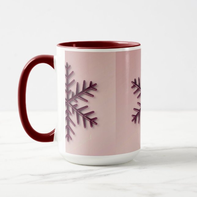 Burgundy Snowflake Combo-Tasse Tasse (Links)