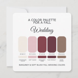 Burgundy Soft Blush Herbst Hochzeitspalette 2026 K Einladung