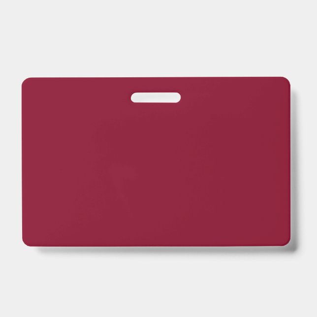 Burgundy Solid Color Ausweis (Vorderseite)