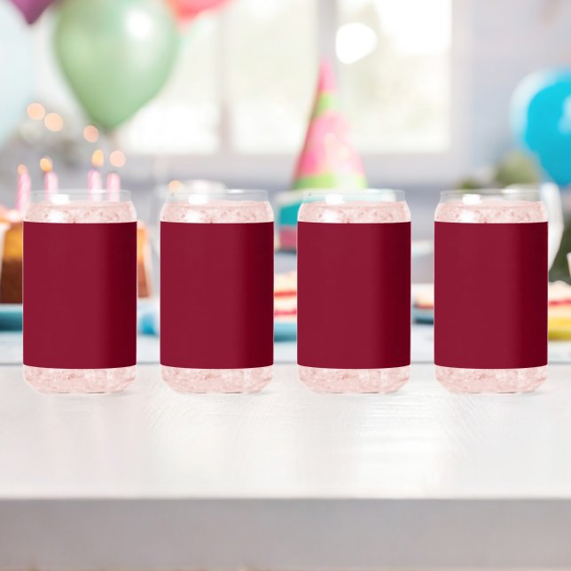 Burgundy Solid Color Dosenglas (Insitu (Geburtstag))