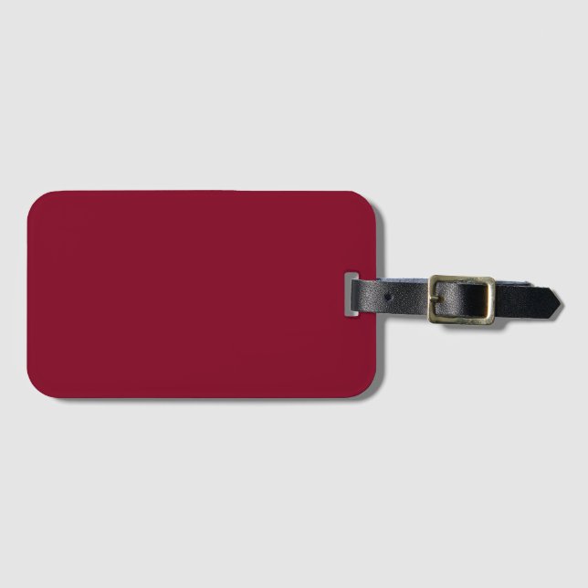 Burgundy Solid Color Gepäckanhänger (Vorderseite (Horizontal))