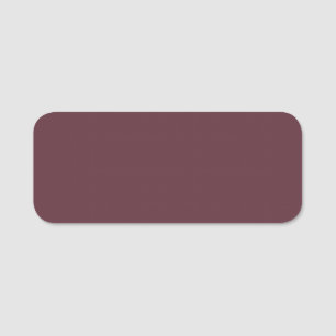 Burgundy Solid Color Namensschild