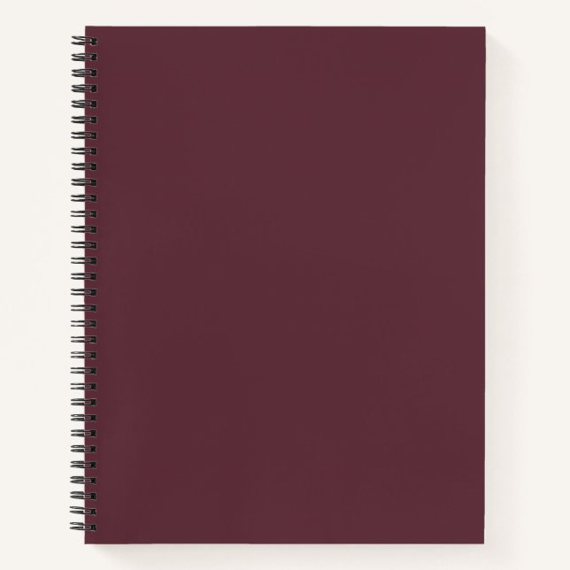 Burgundy Solid Color Notizbuch (Vorderseite)