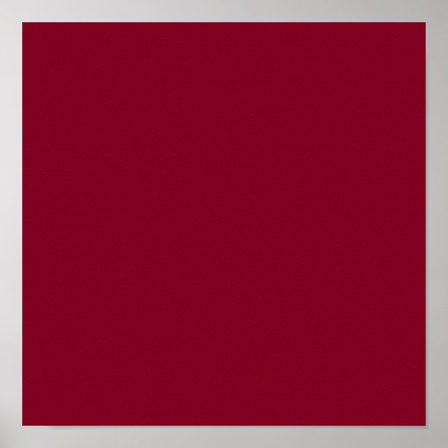 Burgundy Solid Color Poster (Vorne)