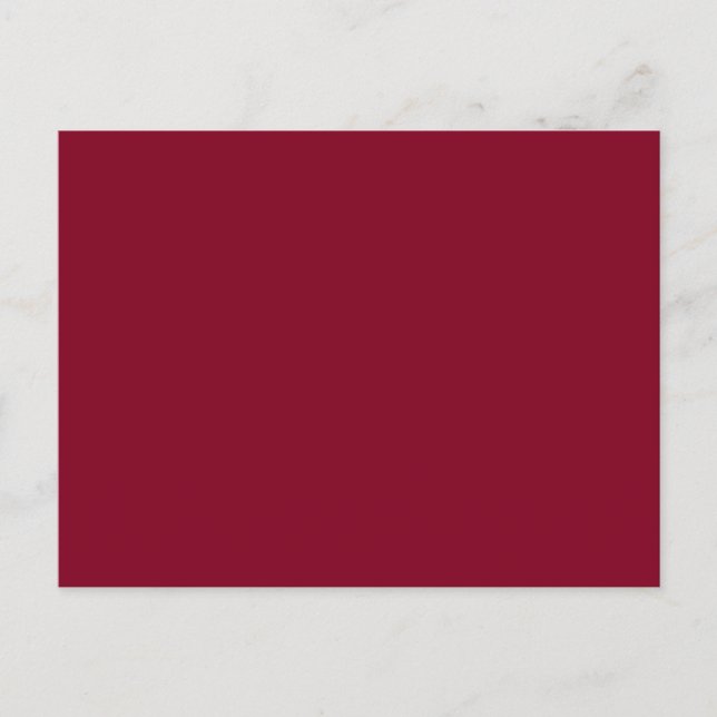 Burgundy Solid Color Postkarte (Vorderseite)