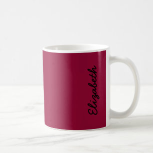 Burgundy Solid Color Tasse