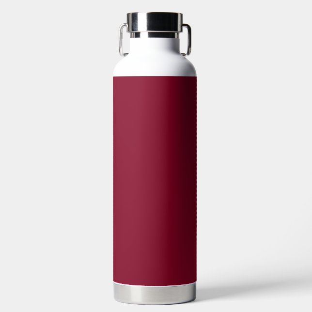 Burgundy Solid Color Trinkflasche (Vorderseite)