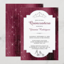 Burgundy Sparkle Diamond Tiara Quinceañera