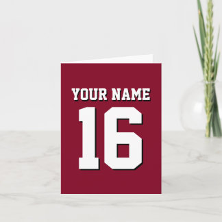 Burgundy Sporty Team Jersey