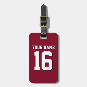 Burgundy Sporty Team Jersey Gepäckanhänger