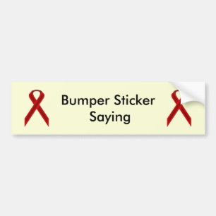 Burgundy Standard Ribbon von Kenneth Yoncich Autoaufkleber