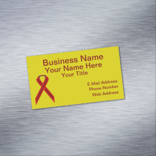 Burgundy Standard Ribbon von Kenneth Yoncich Magnetische Visitenkarte