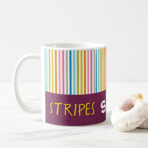 Burgundy Stripe Tasse