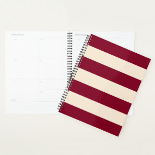 Burgundy Stripes Planer