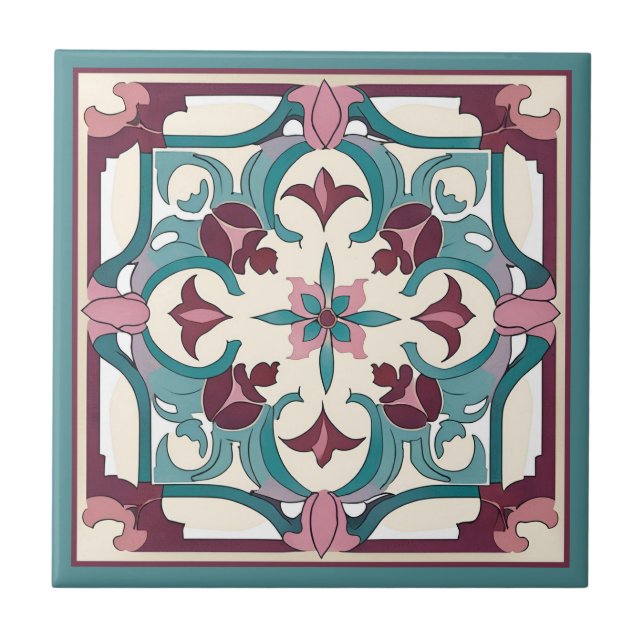 Burgundy Tile Fliese (Vorderseite)