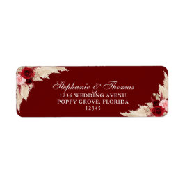Burgundy Tropical Rose geben das Adressenlabel zur
