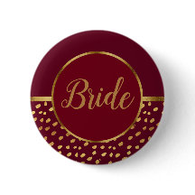 Burgundy und Gold Bridge Wedding Button
