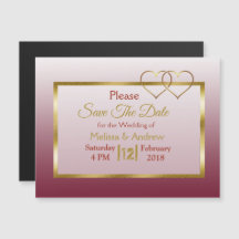 Burgundy und Gold Gradient Wedding speichern das D