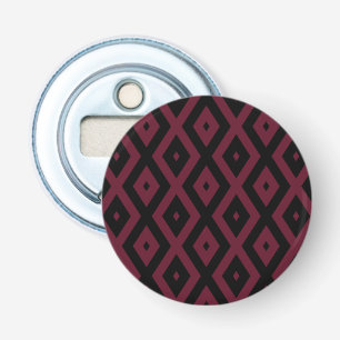 Burgundy- und Schwarz-Diamantmuster Flaschenöffner