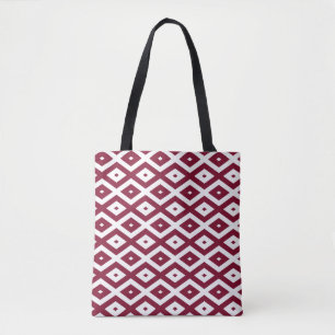 Burgundy und weißes Diamantmuster