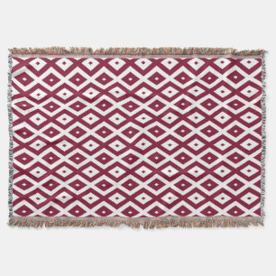 Burgundy und weißes Diamantmuster Decke