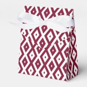 Burgundy und weißes Diamantmuster Geschenkschachtel