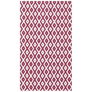 Burgundy und weißes Diamantmuster Tischdecke