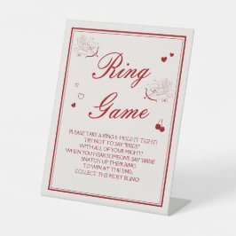Burgundy Valentine Bridal Shower Ring Game Sockelschild