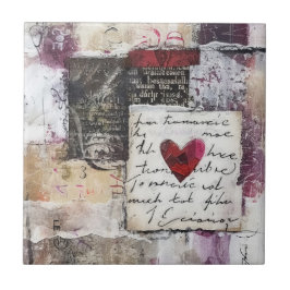 Burgundy Valentine Design Serie 8 Fliese