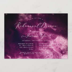 Burgundy Watercolor Luxe Script Probe Dinner Einladung