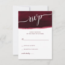 Burgundy Watercolor Wedding