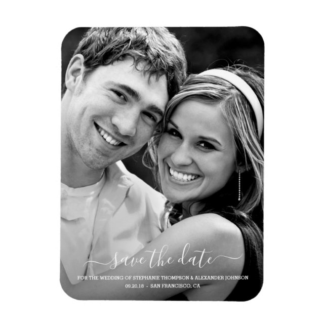 Burgundy Watercolor Winter Blume Save the Date Magnet (Vertikal)