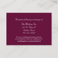 Burgundy Wedding Cards