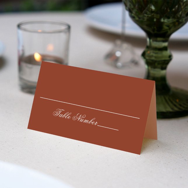Burgundy Wedding Guest Tischnummer Platzkarte (Burgundy table number place card.)