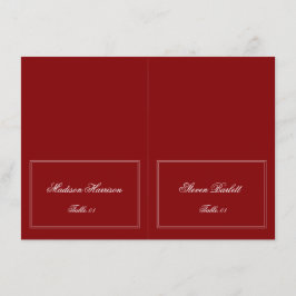 Burgundy Wedding Place Card DIY Einladung