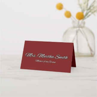 Burgundy Wedding Placecards Platzkarte