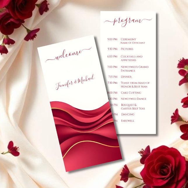 Burgundy Wedding Programm (Burgundy Wedding Program )