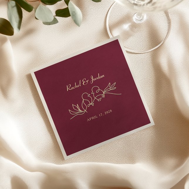 Burgundy Wedding Serviette (Von Creator hochgeladen)