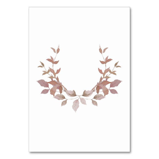 Burgundy Wedding Table Number Monogram Motif Tischnummer (Vorderseite)