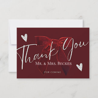 Burgundy wedding thank you cards dankeskarte