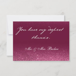 Burgundy wedding thank you cards dankeskarte