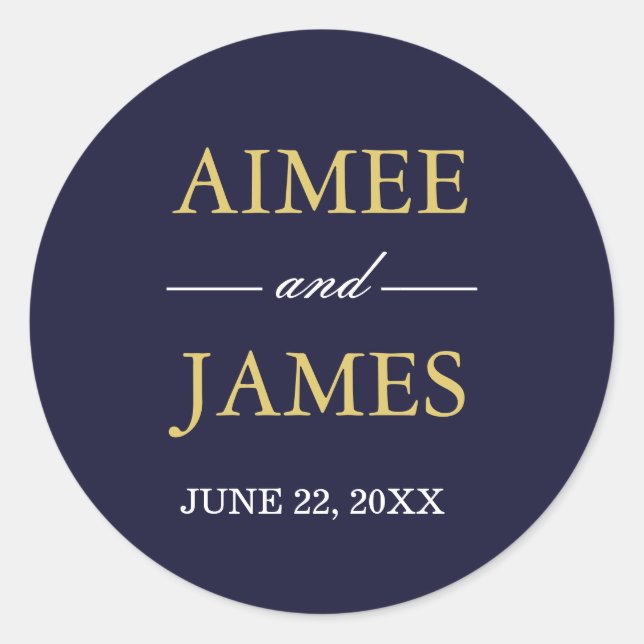 Burgundy Wedding Umschlag Aufkleber Navy Blue Soli (Vorderseite)