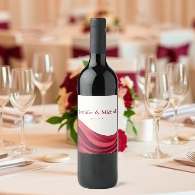 Burgundy Weinetikett (Burgundy  Wine Label)