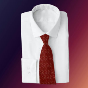 Burgundy Whimsy Doodle Necktie Krawatte