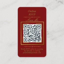 Burgundy Wine | Photo Online RSVP QR Code Wedding Begleitkarte